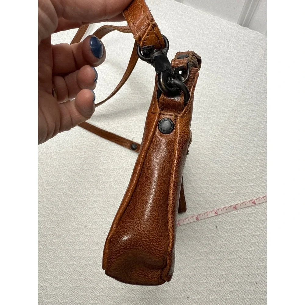 Brown Leather Crossbody Bag Small Purse‎ Pocketbook Lightweight Shoulder Bag